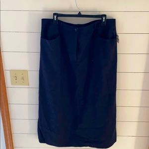 Long black wool skirt